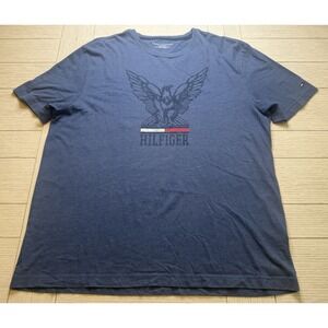 Tommy Hilfiger Men's Short Sleeve‎ Crew-Neck Logo Tee Eagle T-Shirt Sz XL